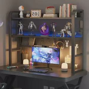 타공판 책상 상부장 소품걸이 후크 선반 책장 공부방 학생 데스크