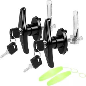 리어 트럭 캡 잠금 장치 T 핸들 래치 교체 토퍼/캠퍼 쉘 차고 문 및 RV 액세서리용 나이트 글로우 키트