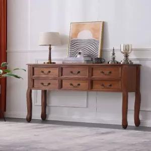 북유럽 콘솔테이블 diy 엔틱 화장대 레트로 원목 현관 벽난로 인테리어 클래식