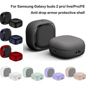 samsung 호환 Galaxy Buds 2 Pro/FE/2/Live/Pro 커버 용 FE Cover Funda 안티 드롭 전신 보호 하드 쉘