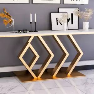 현관 콘솔테이블 금장 대리석 장식장 협탁 복도 인테리어 거실 좁은공간