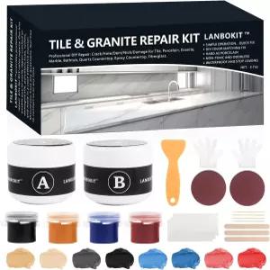 타일 및 유리섬유 욕조 수리 키트 랜보킷 대리석 화강암 싱크대 변기용 도자기 균열 칩 스크래치 구멍