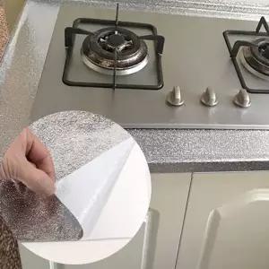 주방 벽 시트지 알루미늄 싱크대 오염 주방 시트지 방수 필름 싱크대은박 싱크대용 스티커 기름때 박필름