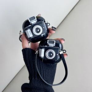 호환한 갤럭시 호환 버즈용 스트랩 포함 3D 카메라 발광 이어폰 케이스 2 프로 라이브 프로용 소프트 실리