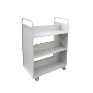 북트롤리 북 3단 철제 책장 삼단 정리함 북트레일러 북웨건 카트 간이