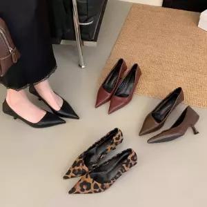 원더맨 여사친 힐펌프스 캣힐 신발 하이힐 펌프스 호피 사이즈 스틸레토 데일리룩 프렌치 스몰 KUK5