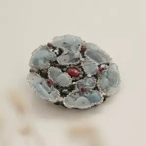 [제이로렌]바이데이지 라리마 원석 루비 포인트 브로치 Bb0341