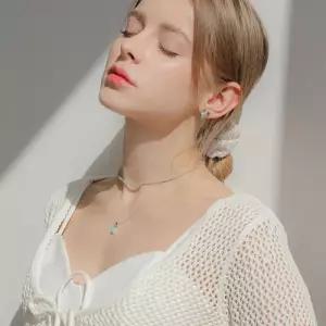 [제이로렌]제이로렌 파스텔 크리스탈 초커 목걸이 N01064