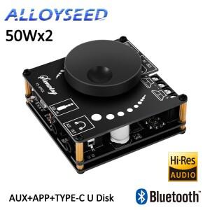 50Wx2 HiFi 오디오 디지털 앰프 보드 Bluetooth 5.1 듀얼 채널 클래스 D 스피커 스테레오 모듈 AUX 입력 DC