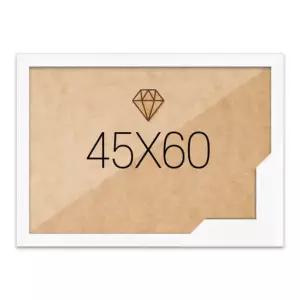 45x60 우드 보석십자수액자 슬림 화이트 고급형 JWCB070A