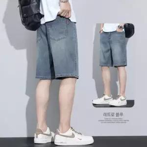 남사친 데님 캐주얼 여름 쿨링 댄디한멋짐 청반바지 반바지 슬림 일자 5부 OOTD2