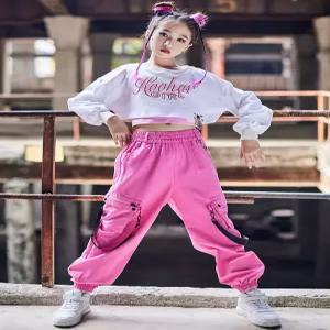 주니어 크롭티 힙합 크롭 재즈 의상 댄스의상 댄스복 걸스 방송댄스 옷