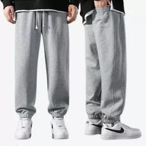 [아이에스이랩]허리밴딩 겨울 융털 기모 절개 트레이닝 팬츠 I4PM033