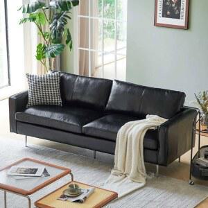 빈티지소파 가죽소파 빈티지 클래식 가구 음악 롤러 매장 타키니 다크