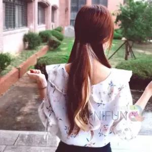 바닐라블론드 컬러헤어피스 여자패션가발 부분 여성 여성용 붙임머리 인모 긴머리 긴가 긴생