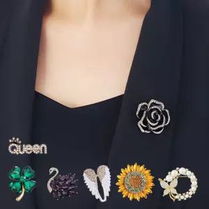 여성 패션 브로치 진주 패션 스카프핀