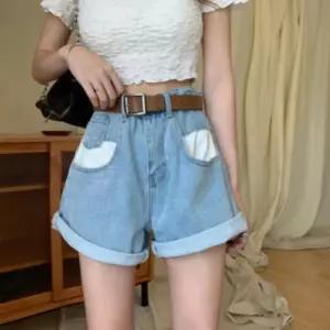 [기타브랜드]네쥬 여성 여름 와이드 포켓 데일리 핫팬츠 데님 청 반바지