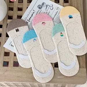 [삭스팡]여성 특허 이중잠금 콘 덧신/페이크삭스 양말 6켤레