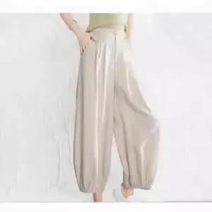 팔콘 팬츠 여자 여친 여름 빈티지 배기핏 린넨 샌드 얇은 워싱 슬림핏 솔리드 와이드 마 7부 KKE1