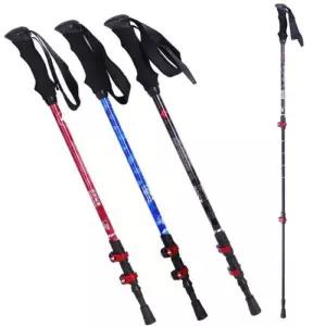 [티오]몽크로스 접이식 등산 지팡이 플립락 3단 스틱 I804F 2개 1세트