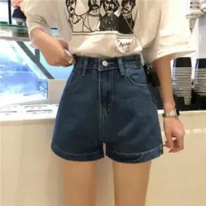 [기타브랜드]네쥬 여성 여름 기본 캐주얼 스티치 데님 청 반바지 핫팬츠