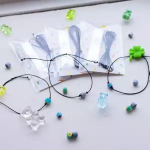 [갓샵]글라스 유리 비즈 실팔찌 DIY 만들기 세트 공예 재료