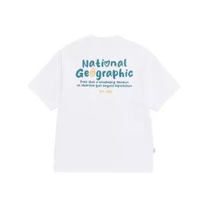 내셔널지오그래픽 N262UTS904 소로나 쿨 스크립트 세미오버핏 반팔 티셔츠 WHITE 993709