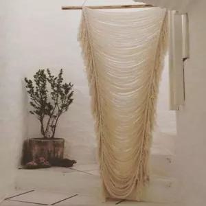 마크라메 커튼 보호 룸 칸막이 결혼식 또는 벽 장식 현관 창문 코드 섬유 실 아트 장인 정신 침실 헤드보드