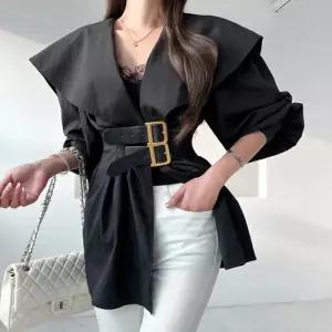 [금찌]금찌 로이 케이프 벨트 셔츠 ST6467B