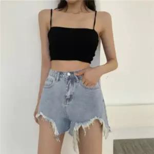 [기타브랜드]네쥬 여성 여름 데님 핫팬츠 언발 밑단 컷팅 데일리 청반바지