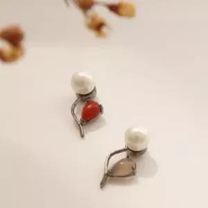 [제이로렌]바이데이지 진주 원석 미니 자석브로치 Bh0135R