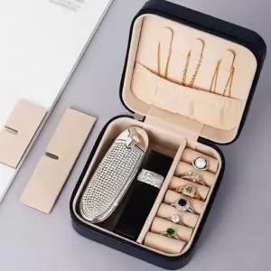 귀걸이 목걸이 반지 주얼리 보관함 보석함 케이스 블랙정리함 쥬보관함 악세서리 악세사리 쥬보석함 가죽