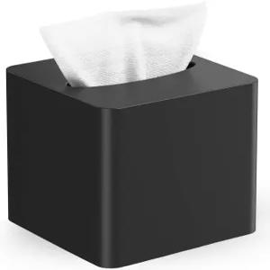 라이브랩 티슈 박스 커버 스퀘어 - 거실 식탁 욕실 사무실용 오크 나무 홀더 모던 농가 홈 데코용 장식용