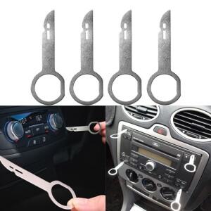 포드 폭스바겐 아우디 호환 및 메르세데스용 4개/세트 라디오 제거 도구 키 세트 자동차 CD DVD 호스트 분