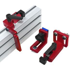 알루미늄 프로파일 펜스 슬라이딩 브래킷 테이블 톱 목공 작업대용 T 슬롯 75 타입 마이터 트랙 백커 30-80