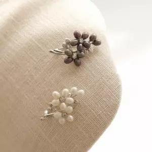 [제이로렌]바이데이지 미니 진주 꽃 브로치 Bb0382