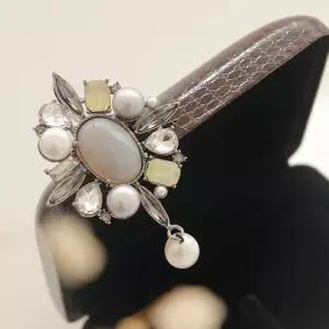 [제이로렌]바이데이지 아게이트 진주 큐빅 브로치 Bb0351