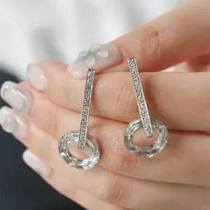 [제이로렌]바이데이지 크리스탈 일자바 귀걸이 Be0690