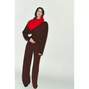 [국내배송] 자라 ZARA 버클 텍스처 탑 - 브라운 958036