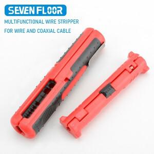 1pcs 전기 와이어 스트리퍼 펜 로터리 동축 케이블 커터 라운드 그립 스프링 레버 네트워크