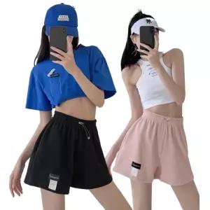 [아이에스이랩]골프 테니스  A라인 허리밴딩 와플 반바지 IW2PT002