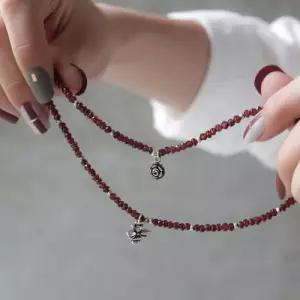 [제이로렌]바이데이지 SB080 1월탄생석 가넷 원석팔찌