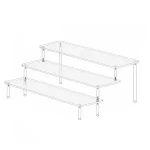 아트토이 피규어 진열장 소장용 아크릴 미니 전시장 투명 계단식 3단 30CM 40CM