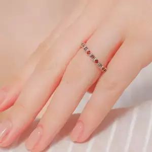 [제이로렌]제이로렌 래브라도 가넷 원석 로즈골드 반지 R0605