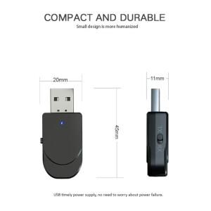3IN 1 블루투스 5.0 송수신기 USB 어댑터 KN330 동글 3.5mm AUX RCA TV PC 헤드폰 홈 스테레오 자동차 HIFI