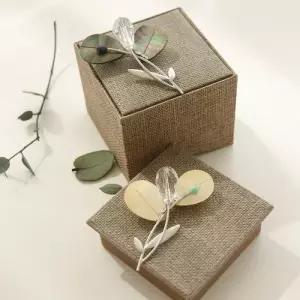 [제이로렌]바이데이지 자개 나뭇잎 크리스탈 브로치 Bb0345