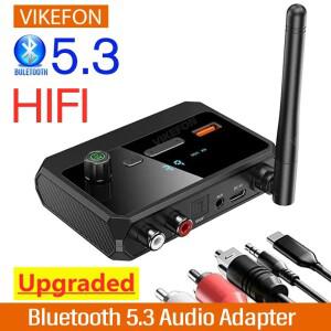 Bluetooth 5.3 오디오 수신기 USB U 디스크 재생 무선 어댑터 R/L RCA/3.5MM AUX/광섬유 잭 차량용 키트 스