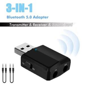 블루투스 5.0 오디오 송수신기 3.5mm AUX 잭 RCA USB 동글 스테레오 무선 어댑터 (TV 차량용 키트 스피커