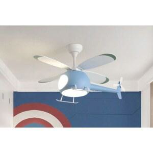 헬리콥터조명 천장 조명 펜던트 블루 아이방 실링팬 비행기