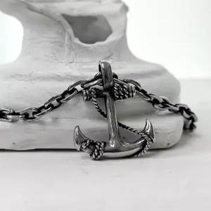 [블레스드 뷸렛]블랙라인 앵커 사슬체인 목걸이